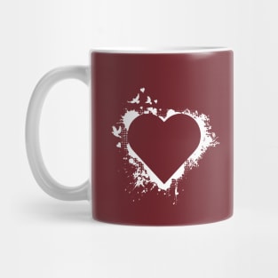 Womens Valentine's Day Shirt with Heart Graphic Mug